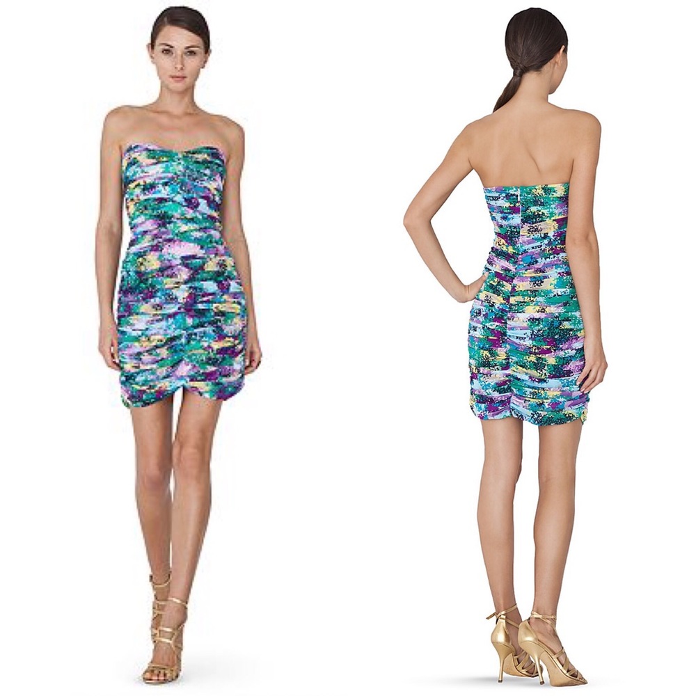🆕 BCBGMAXAZRIA Crystalized Floral Dress